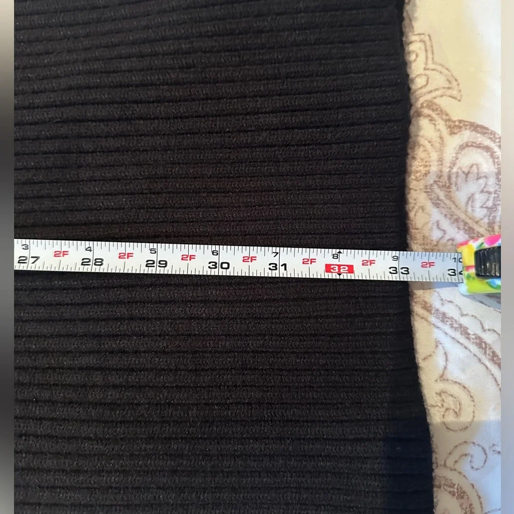 NWT! Vici Black Ribbed Puff Sleeve Sweater Dress - Picture 4 of 10